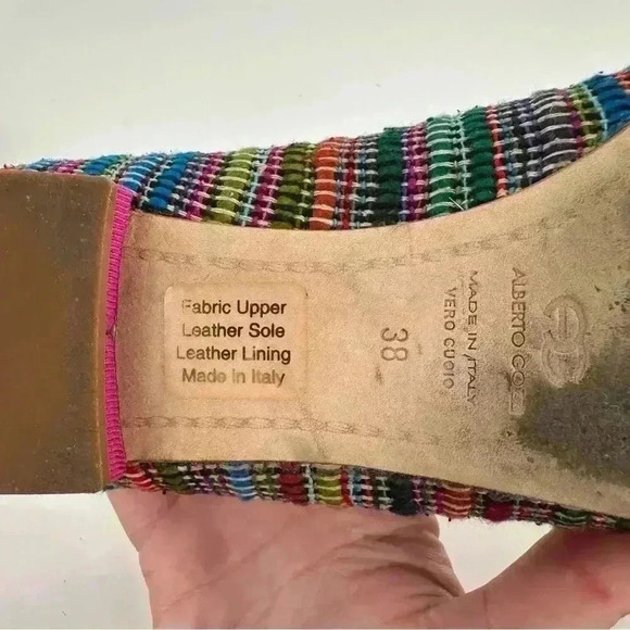 Alberto Gozzi womens flats size 38 multicolored domaine smoking loafers - Picture 7 of 12